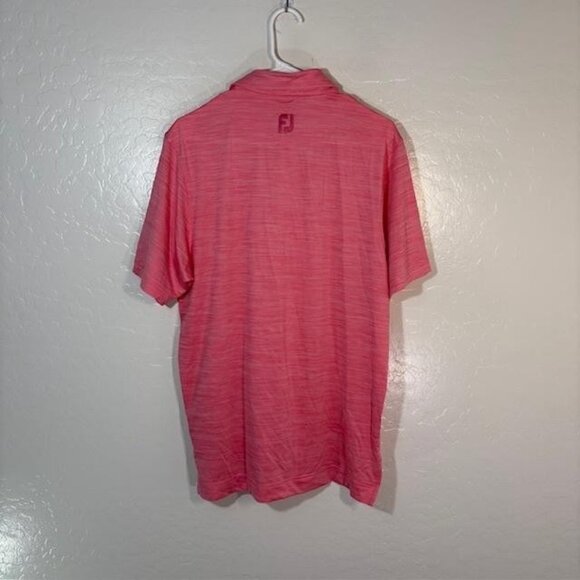 FootJoy Polo Shirt Mens Small Pink Heather Golf TPC Colorado Performance Stretch - Picture 6 of 8